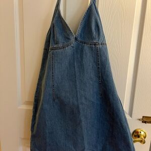 Denim Halter Dress